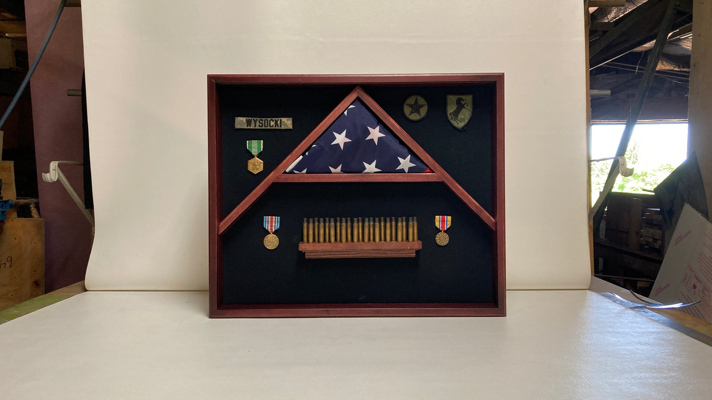 Triple 3x5 Flag Display
