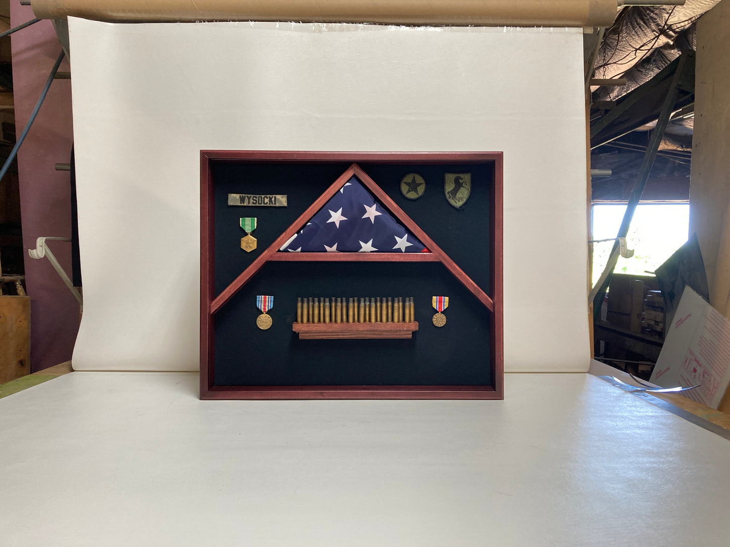 Triple 3x5 Flag Display