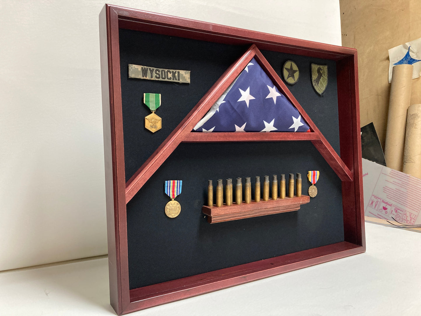 Triple 3x5 Flag Display