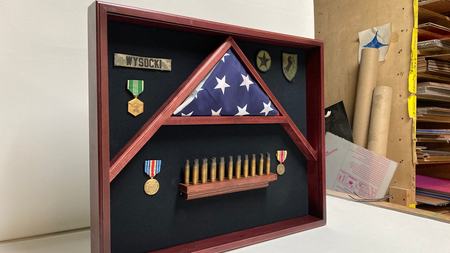 Triple 3x5 Flag Display