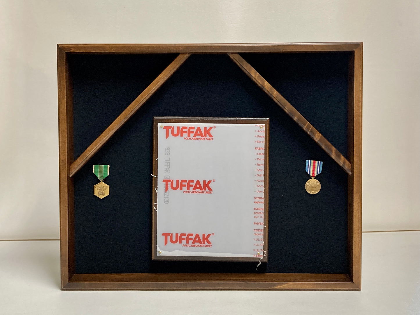 Dual 3x5 Flag and Award Display