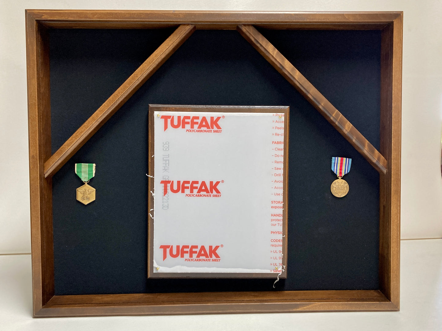 Dual 3x5 Flag and Award Display
