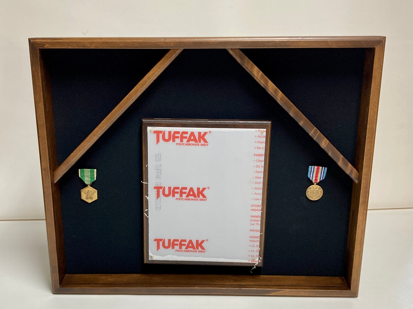 Dual 3x5 Flag and Award Display