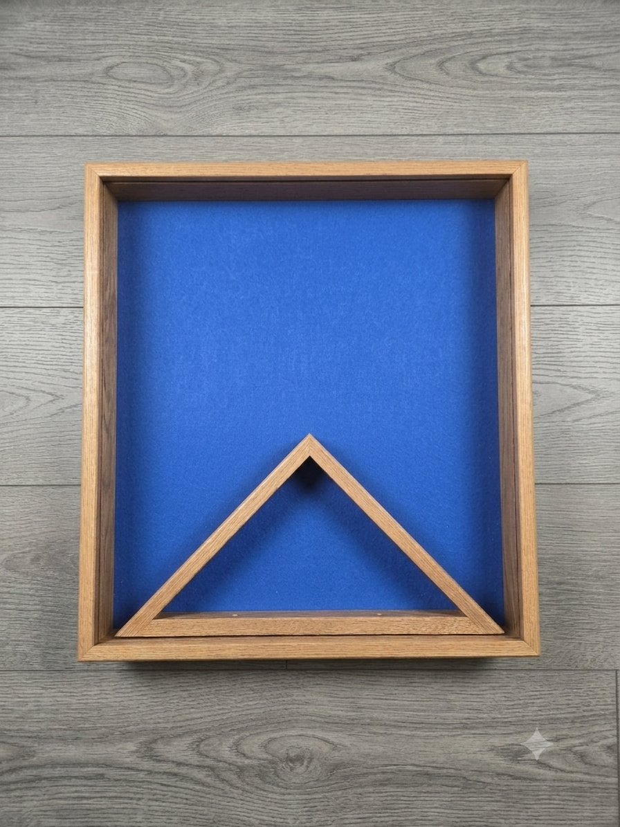 Triangle Flag Case and Memorabilia Shadow Box
