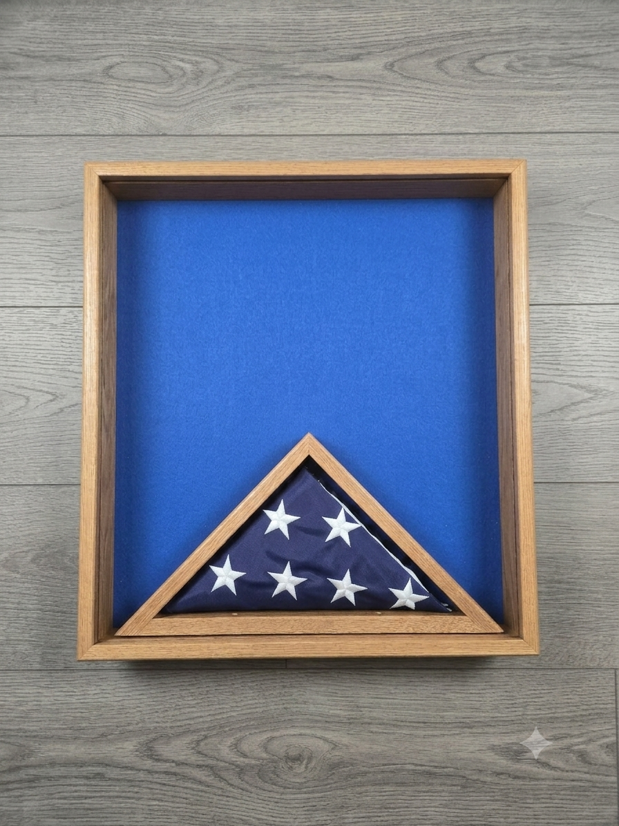 Triangle Flag Case and Memorabilia Shadow Box