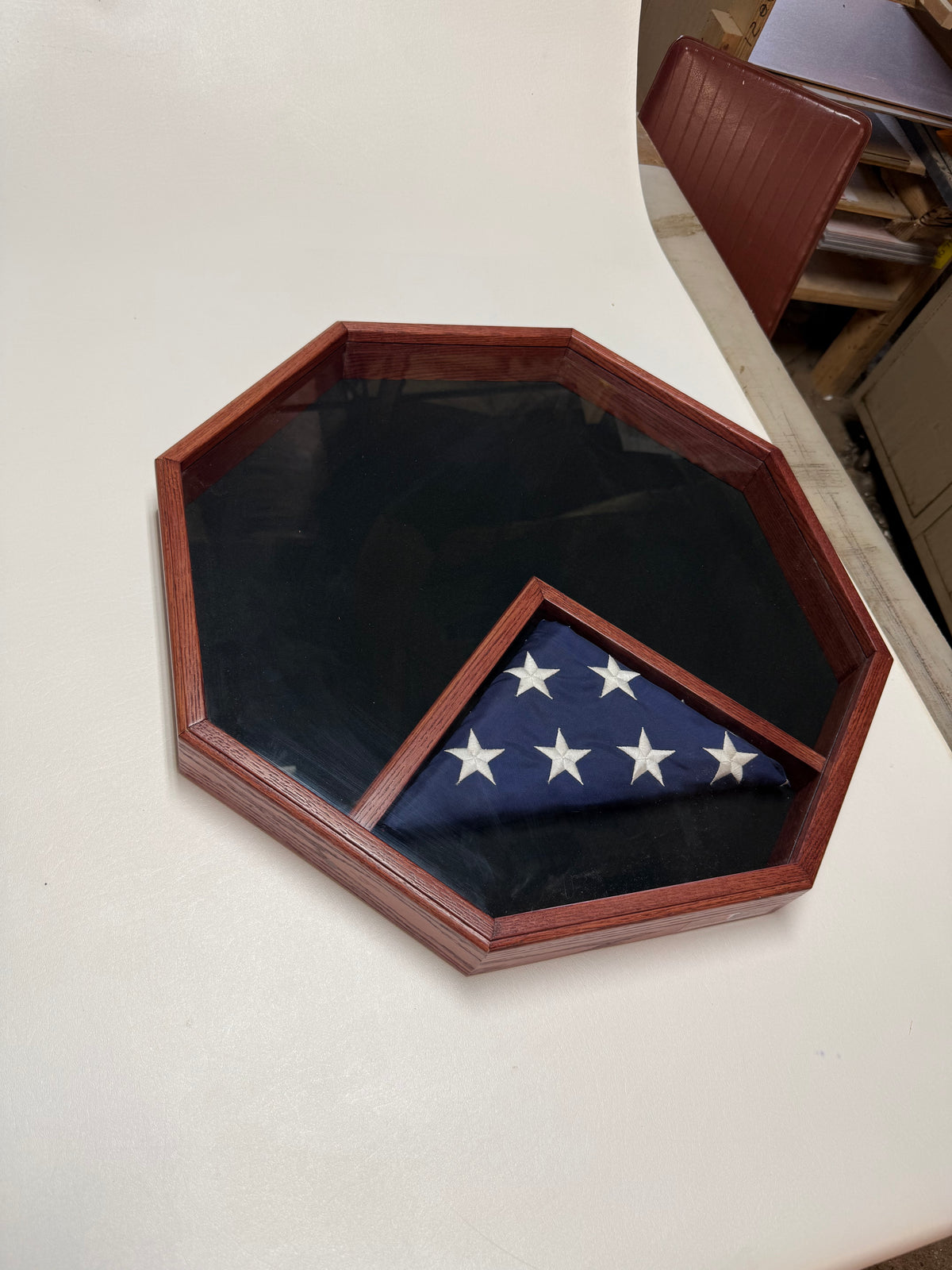 Oak Octagon Flag Case