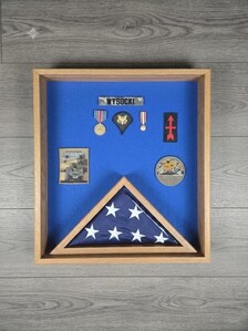 Triangle Flag Case and Memorabilia Shadow Box