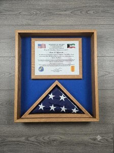 Triangle Flag Case and Memorabilia Shadow Box