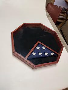Oak Octagon Flag Case